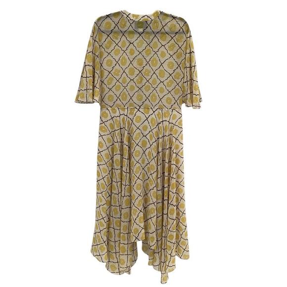Alexis Sania Handkerchief Dress In Yellow And White Flowy Size Small - Picture 11 of 13